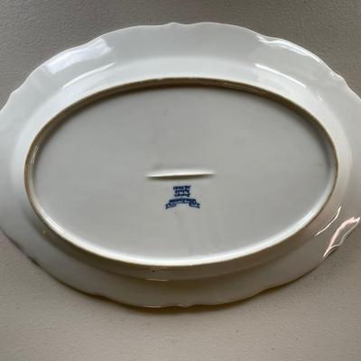 One Blue Vintage Danube Serving Dish Platter