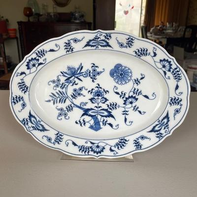 One Blue Vintage Danube Serving Dish Platter
