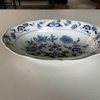 One Blue Vintage Danube Serving Vegetable Dish Platter