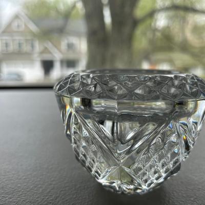 Vintage Crystal Small Candle Holders