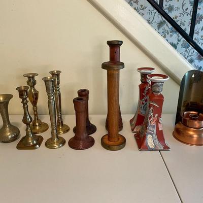 Lot of Assorted Candle Holders