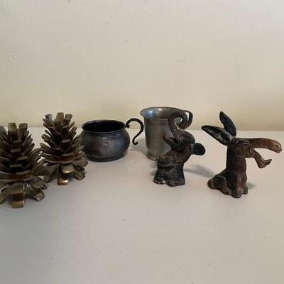 Lot of Pewter / Iron Decorative items