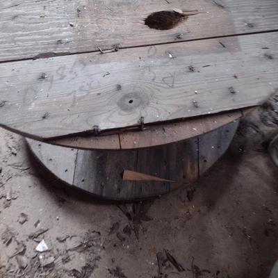 Wooden Industrial Spool- Approx 29 1/2" in Diameter, 21" Tall