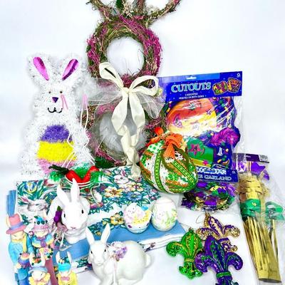 FUN BUNDLE - Easter and Mardi Gras - Includes Rubber Storage Tote!