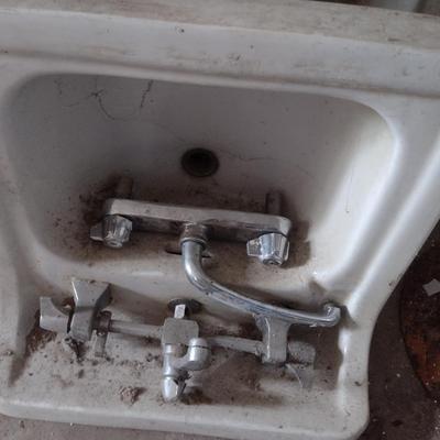 Collection of Sinks- Two Ceramic, Enameled Cast Metal