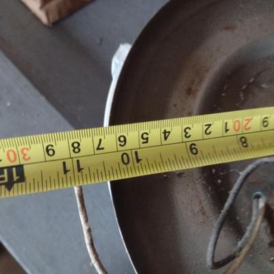 Vintage Light Fixture with Glass Cover- Approx 10 1/2" in Diameter