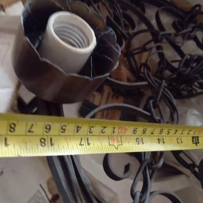 Wrought Metal Chandelier- Five Lights- Approx 18" in Diameter