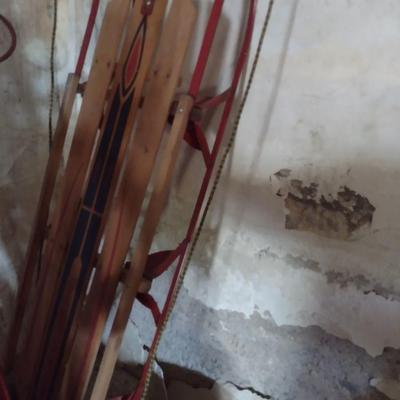 Vintage Sears Wooden Sled (Choice B)