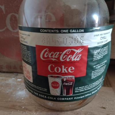 Pair of Vintage Coca Cola Fountain Syrup Gallon Bottles