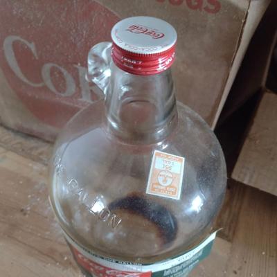 Pair of Vintage Coca Cola Fountain Syrup Gallon Bottles