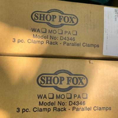 PAIR Shop Fox 3pc Parallel Clamp Racks In Box