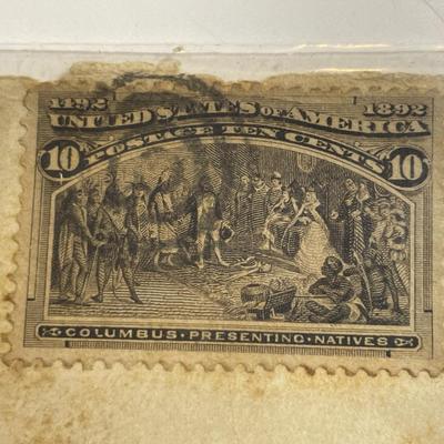 Columbian Exposition 10c Stamp Cover Dated 1895 in Good Condition.