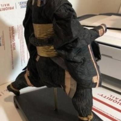 Vintage Japanese Samurai Warrior Paper Mache Figurine 13