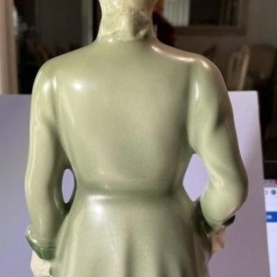 Mid-Century Colonial Gent Ceramic Hand Painted Figurine 16.5" Tall in VG Preowned Condition.