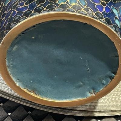 Vintage Asian Cloisonne Vase 15.25" TALL Preowned from an Estate in Fair Condition. Minor Rim Hit or Dent as Pic'd.