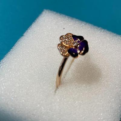 Pandora "Ale Met" Dainty Designer Cocktail Ring Size 6-1/4 in VG Preowned Condition.