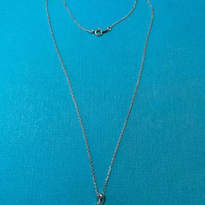 Vintage Carolyn Pollack Dainty Sterling Silver 18" Crystal/Pearl Pendant w/Necklace in VG Preowned Condition.