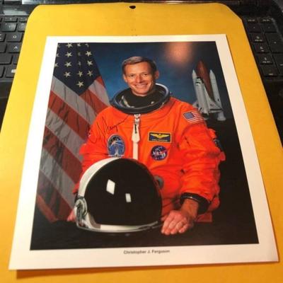 Vintage Christopher J. Ferguson Hand Signed 8x10 NASA Photograph in VG Condition.