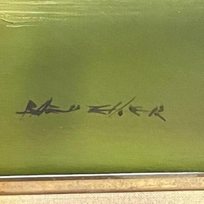 Mid-Century Flower Still Oil on Canvas Signed by "Mueller" Frame Size 32" x 44" Preowned from an Estate. Frame is a...
