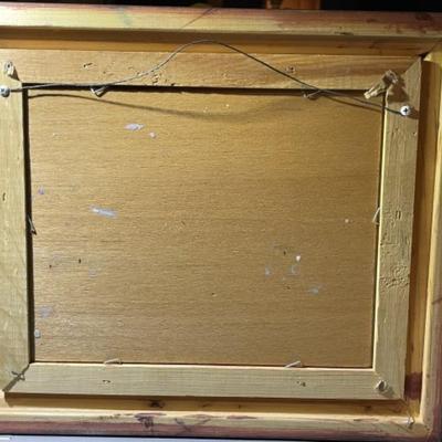 Paul Weston Acrylic/Oil on Artist Board Painting Frame Size 12.5" x 14.5" in Good Preowned Condition.