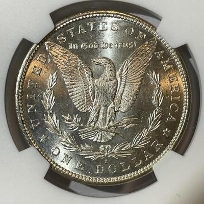 NGC CERTIFIED 1880-S NICE ORIGINAL MS63 GRADED MORGAN SILVER DOLLAR AS PICTURED.