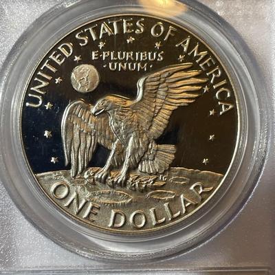 PCGS CERTIFIED 1978-S PROOF69 DEEP CAMEO CLAD EISENHOWER DOLLAR AS PICTURED.