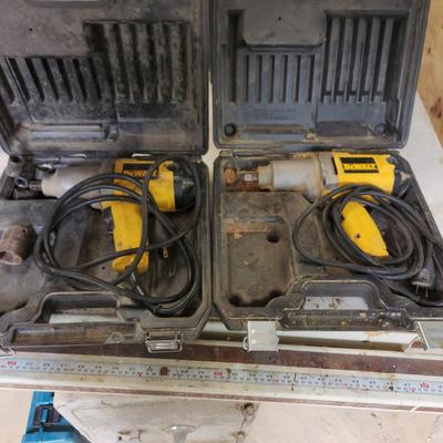 2 DeWalt Impact Wrench Corded W Cases Tested