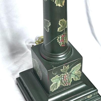 Forest Green Hand Painted Table Lamp #1