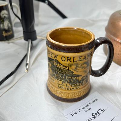 Copper Tea Kettle, Ships basket, antique toast
