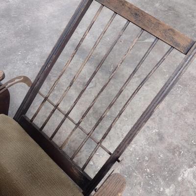 Antique Oak Morris Adjustable Lounge Chair