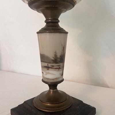 Table Lamp w/ Hand Painted Winter Scene (PB-DZ)