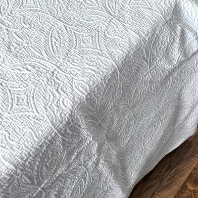 Queen Sized White Coverlet and 2 Shams