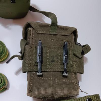 US Military issued ammunition bags - belt and canteen.