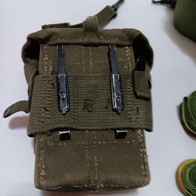 US Military issued ammunition bags - belt and canteen.