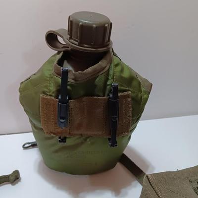 US Military issued ammunition bags - belt and canteen.