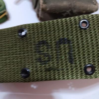 US Military issued ammunition bags - belt and canteen.