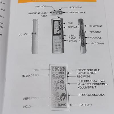 Diasonic USB Pocket hard drive Voice bank DDR-3000 with FM radio option