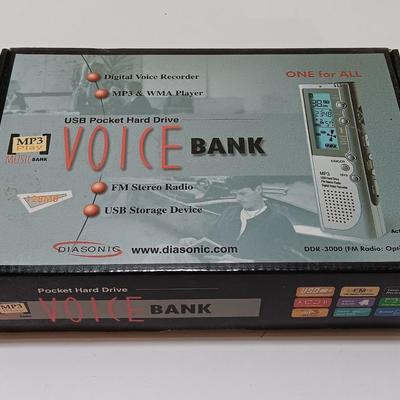 Diasonic USB Pocket hard drive Voice bank DDR-3000 with FM radio option