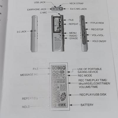 Diasonic USB Pocket hard drive Voice bank DDR-3000 with FM radio option