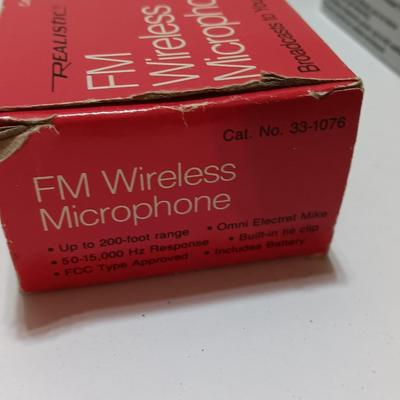 Assortment of new in the box vintage small electronics - Microphone - Multimeter - D.C. Motor - and more