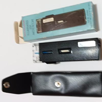 Assortment of new in the box vintage small electronics - Microphone - Multimeter - D.C. Motor - and more