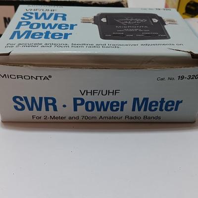 Assortment of new in the box vintage small electronics - Microphone - Multimeter - D.C. Motor - and more