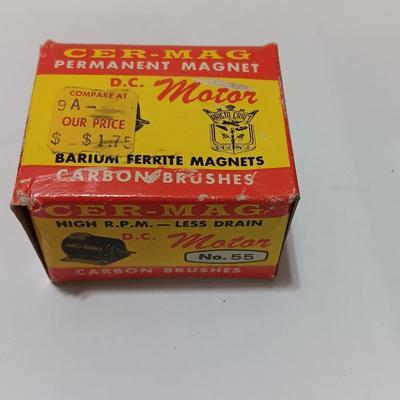 Assortment of new in the box vintage small electronics - Microphone - Multimeter - D.C. Motor - and more