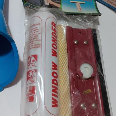 Automotive needs - Electric work light - bungee cords - funnel - Windshield cleaning tool and more