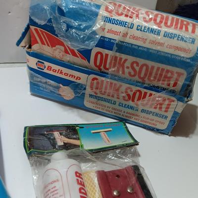 Automotive needs - Electric work light - bungee cords - funnel - Windshield cleaning tool and more