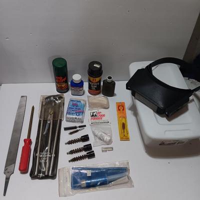 Firearm cleaning items - oils - files - brushes - cleaning rod and more
