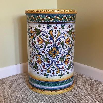 Hand-Painted Ceramic Planter/Umbrella Urn (PB-DZ)