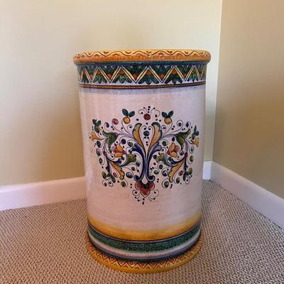 Hand-Painted Ceramic Planter/Umbrella Urn (PB-DZ)