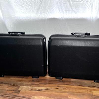 Set of 2 Vintage Black Samsonite Hard Cases
