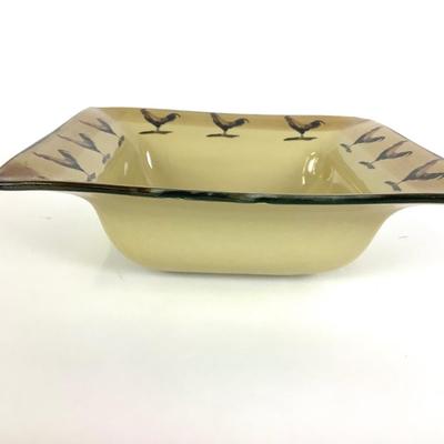 105 Large Decorative Rooster Ceramic Bowl by Robert Gordon